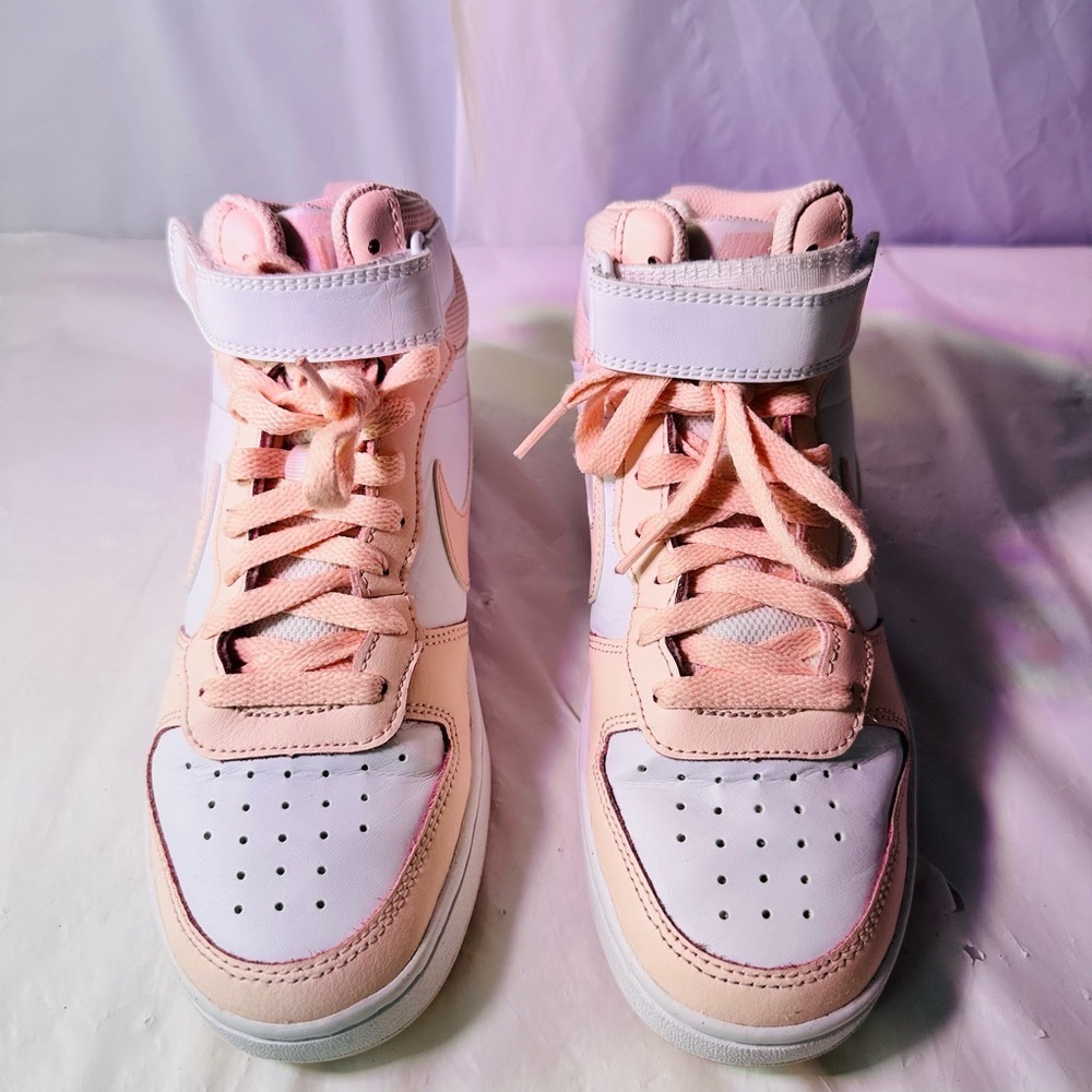 Nike Women’s Mid-Top Sneakers in Pink and White - Picture 4 of 10